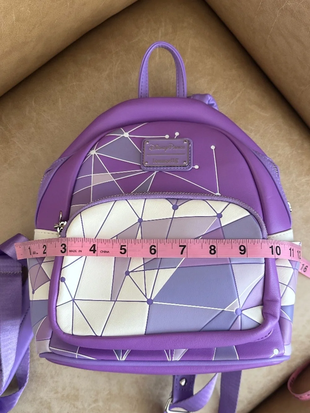 Disney Parks Loungefly Magic Kingdom Purple Wall Mini Backpack Vacation Travel